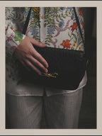 -SPECIAL- “CELINE“ 00’s-10’s Ostrich embossed leather shoulder bag