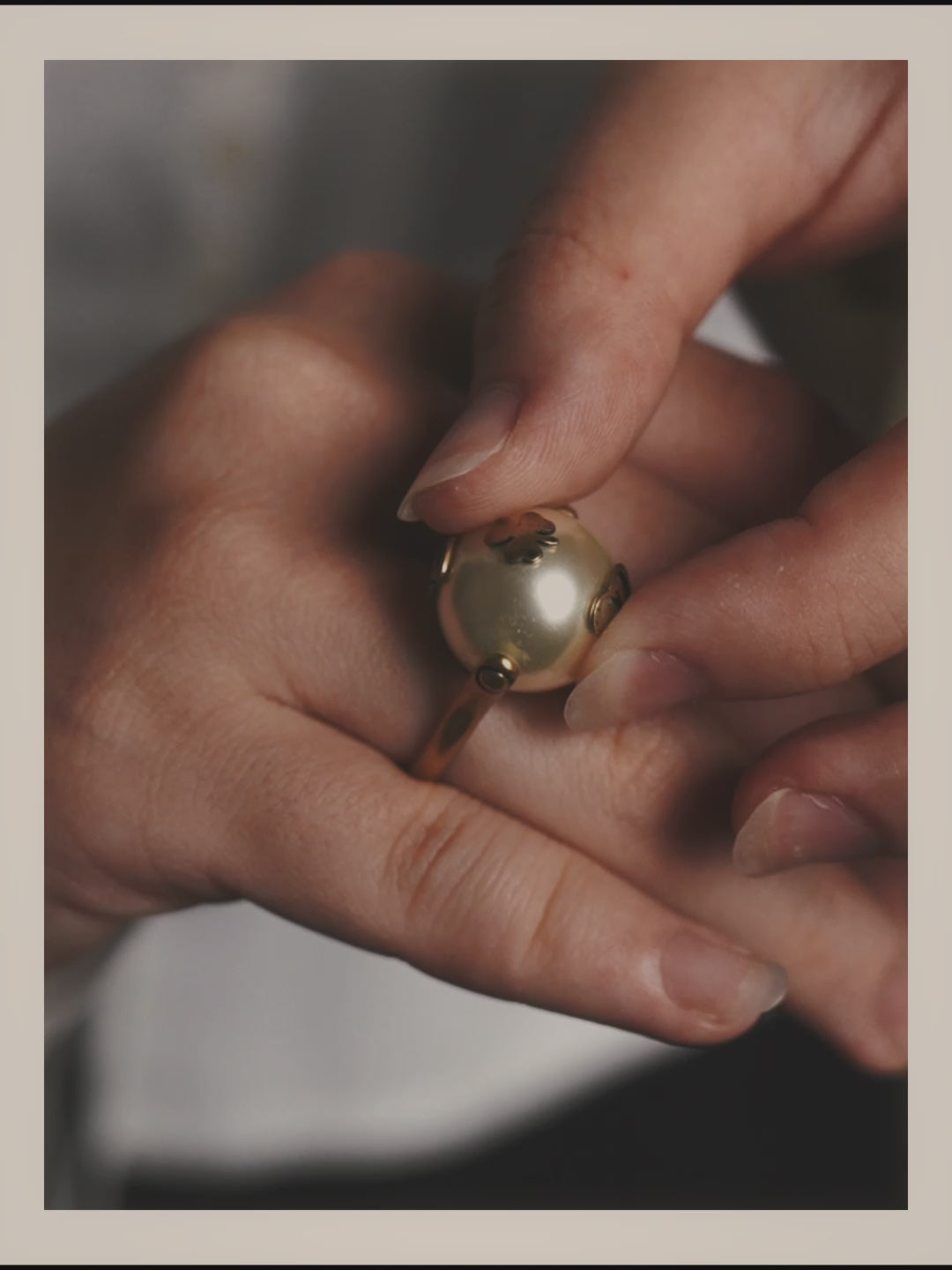 -SPECIAL- “Christian Dior” 2017-18 AW J’Adior pearl ball ring