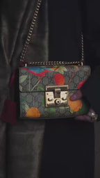 -SPECIAL- "GUCCI" Michele-era floral padlock design chain shoulder bag