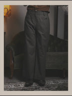 -SPECIAL- “CHANEL” 05AWmicro houndstooth tweed wide trousers