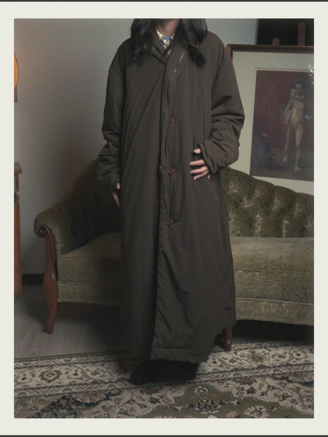 -SPECIAL- "ISSEY MIYAKE MEN" 80's Sculptural padded parachute long coat