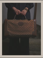–SPECIAL– "GUCCI" 60's-70's Classic GG monogram Boston bag