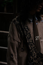 "Authority series"  Jacquard Shoulder Bag  : Gold