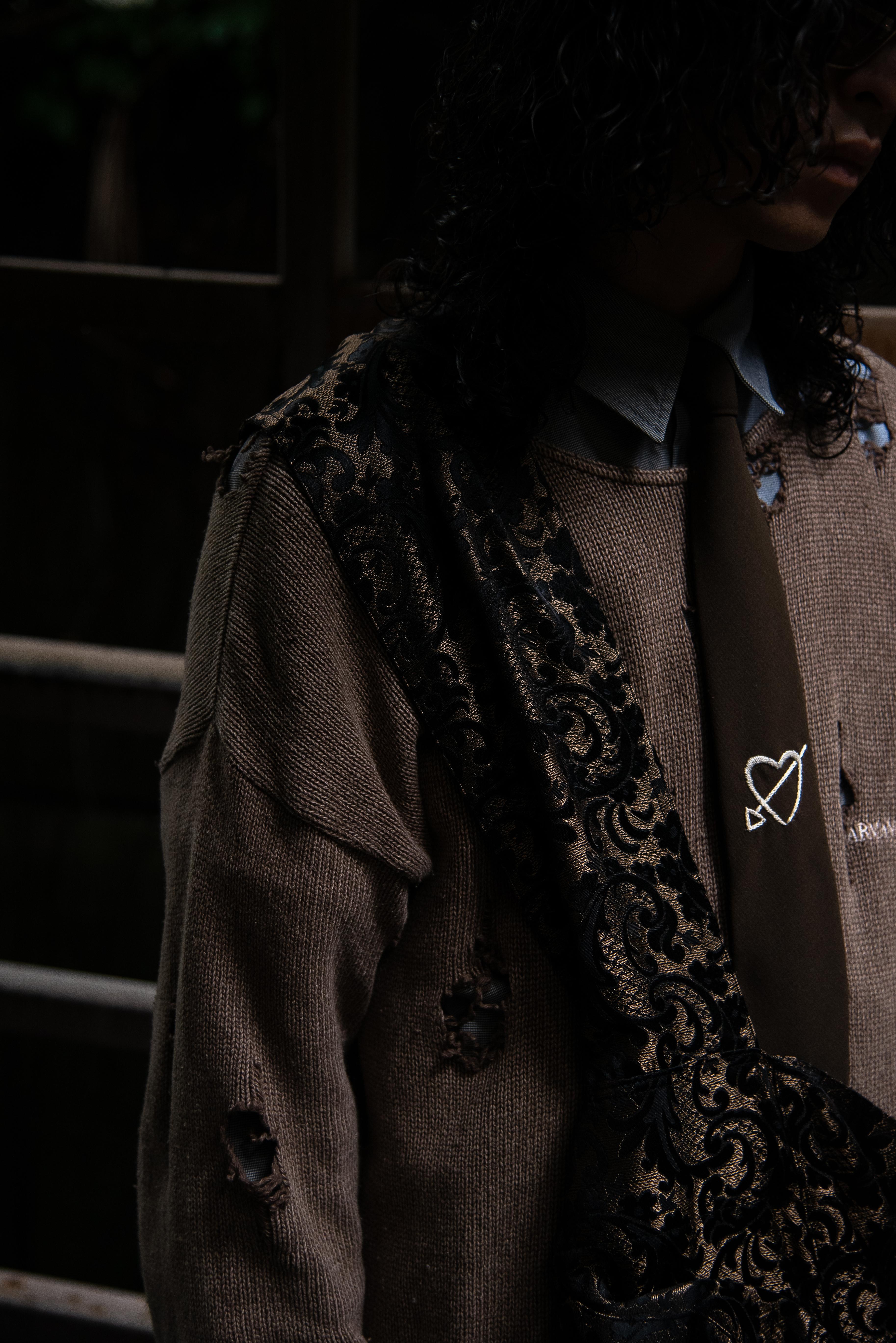 "Authority series"  Jacquard Shoulder Bag  : Gold