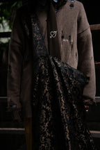 "Authority series"  Jacquard Shoulder Bag  : Gold