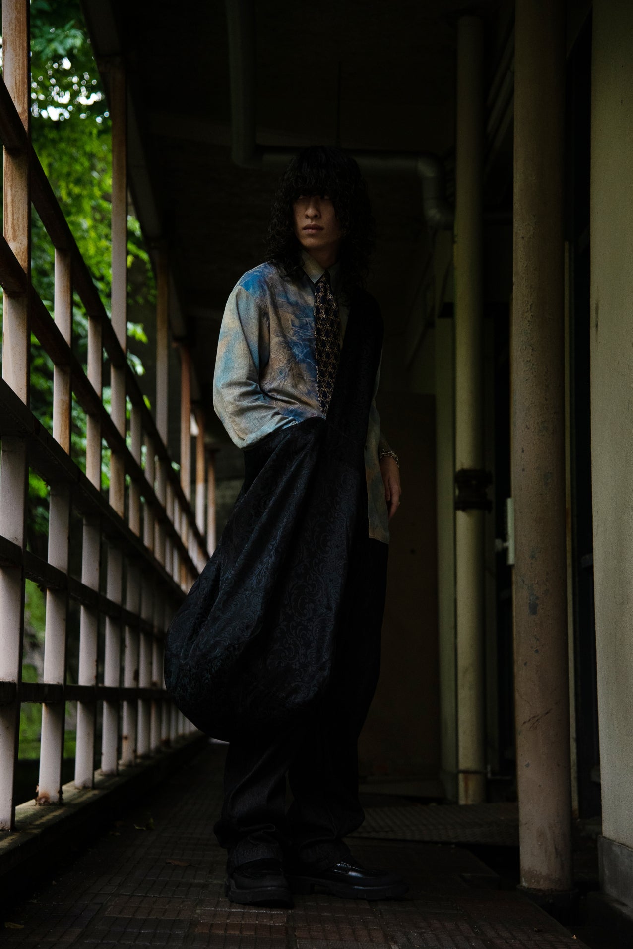 "Authority series"  Jacquard Shoulder Bag : Khaki