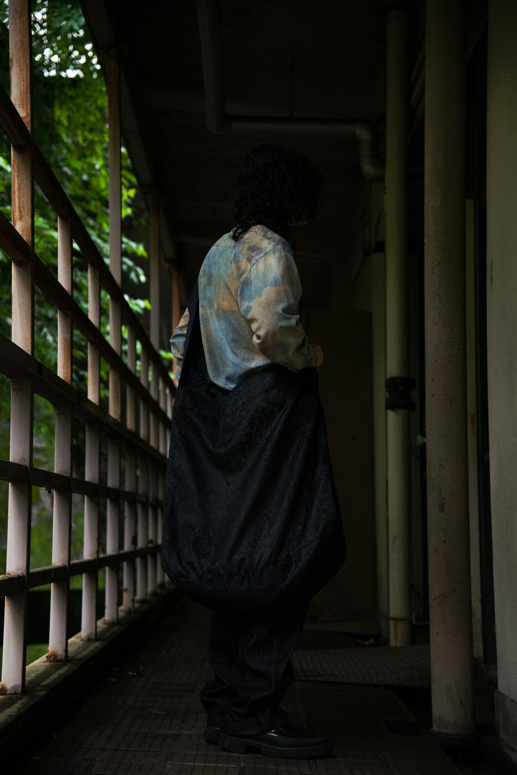 "Authority series"  Jacquard Shoulder Bag : Khaki