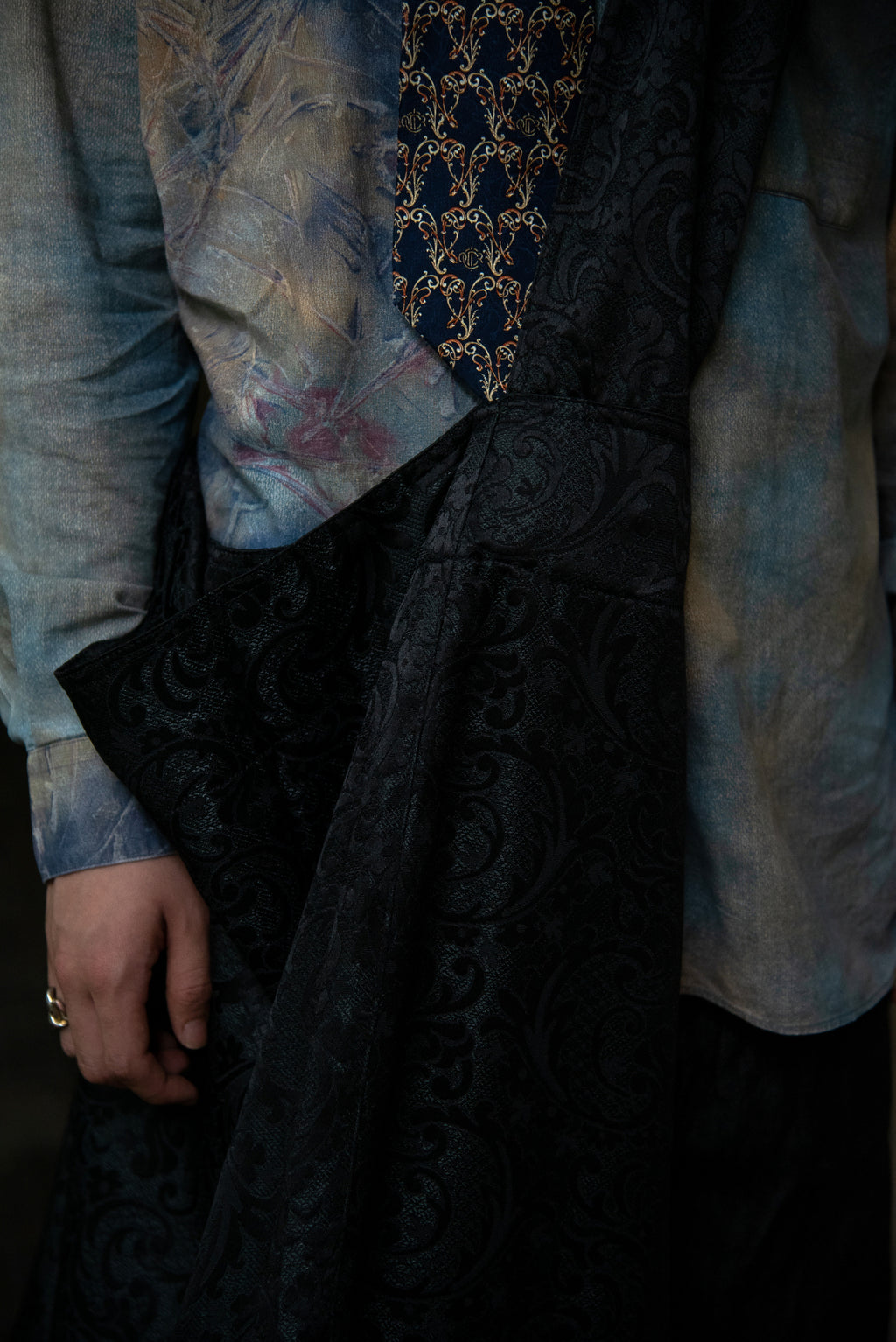 "Authority series"  Jacquard Shoulder Bag : Khaki