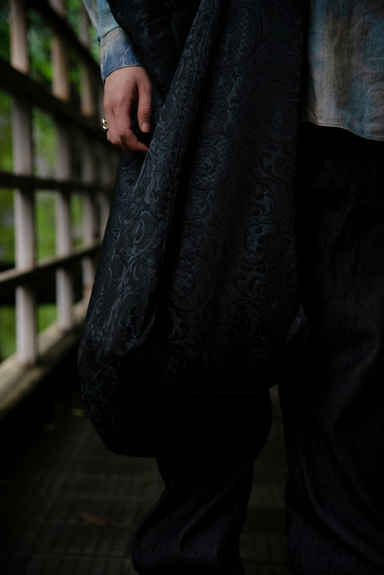 "Authority series"  Jacquard Shoulder Bag : Khaki