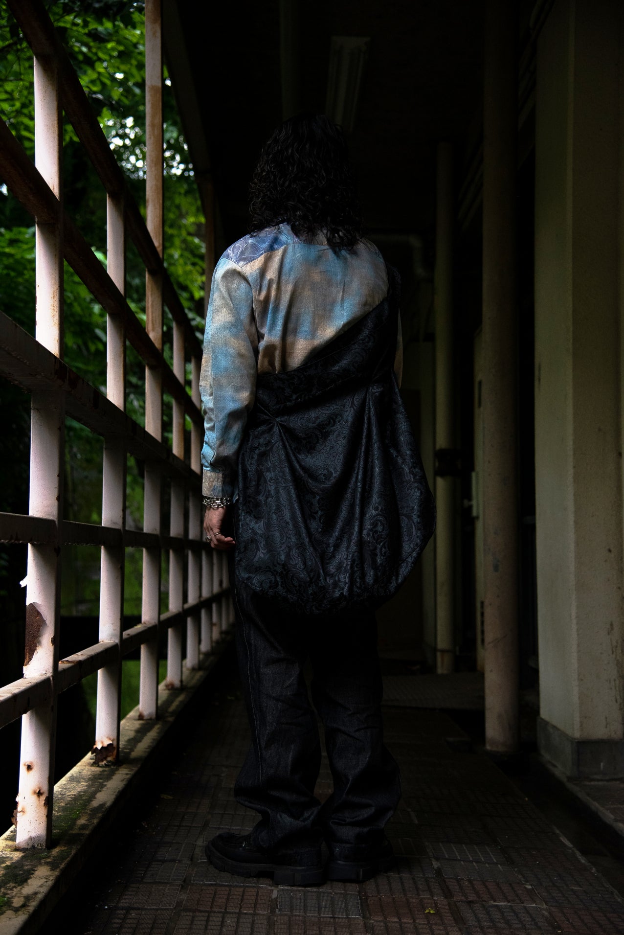 "Authority series"  Jacquard Shoulder Bag : Khaki