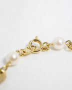 Pearl and gold twist necklace