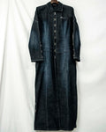 Vintage Metal Fittings Super Long Denim Coat
