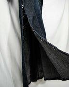 Vintage Metal Fittings Super Long Denim Coat