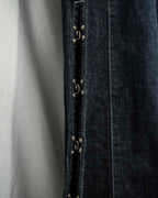 Vintage Metal Fittings Super Long Denim Coat