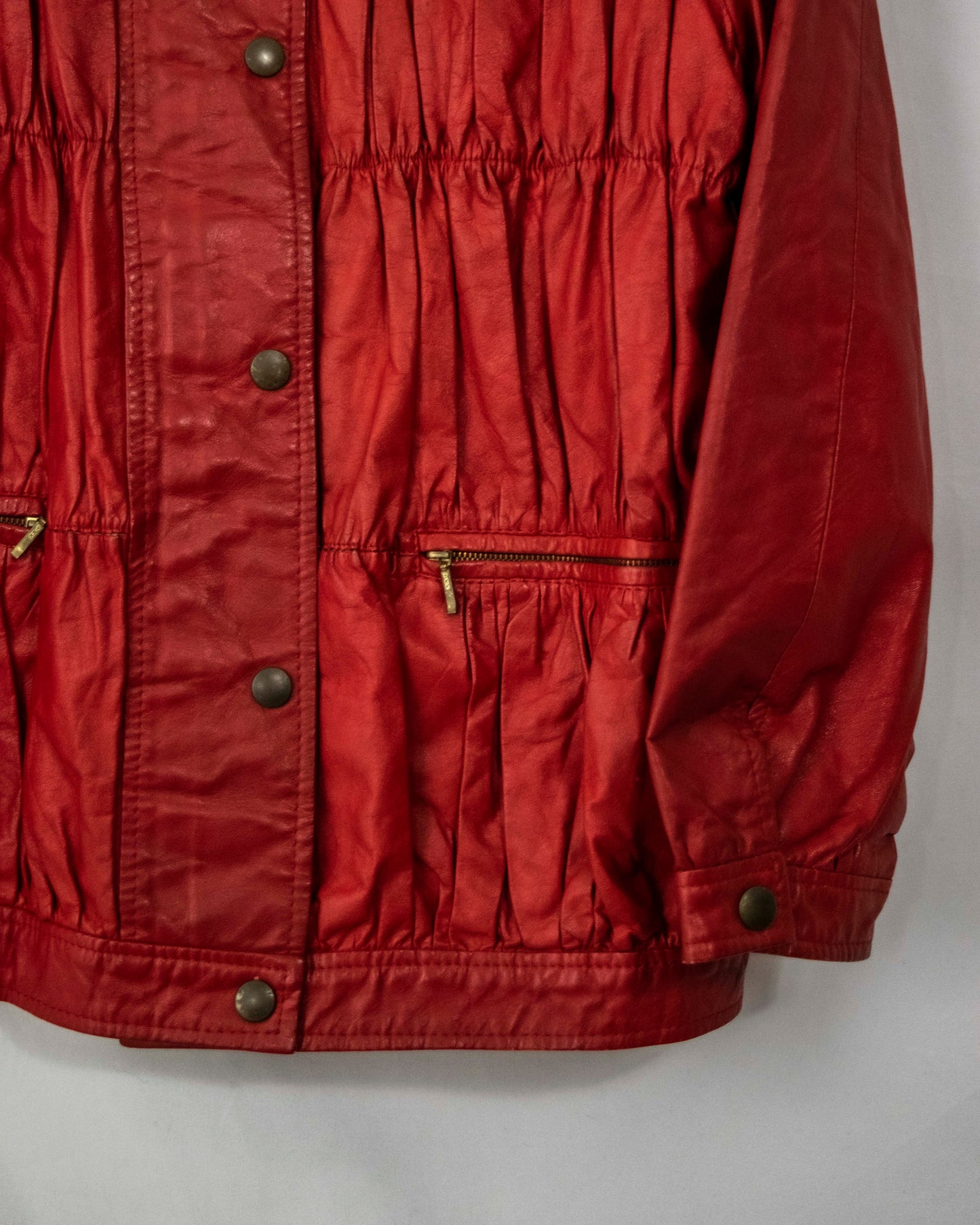 RUGGED RED LEATHER JACKET