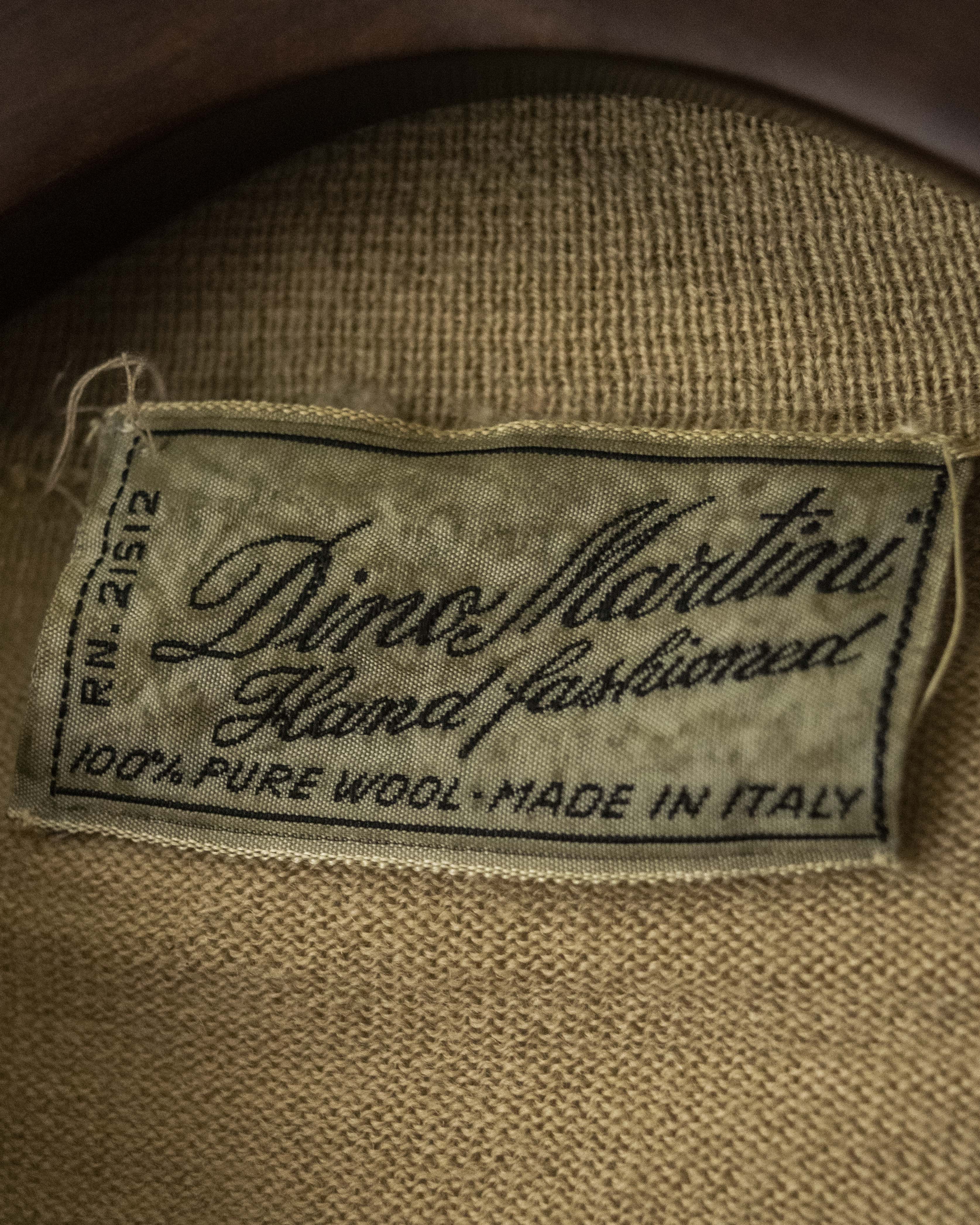 40-50s Vintage Italy Diagonal Design Knit Shirt