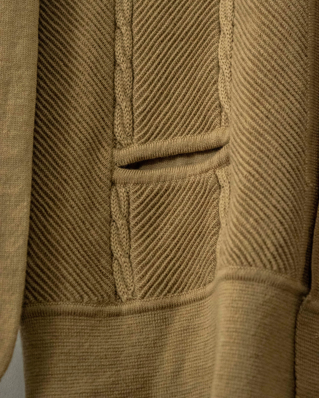 40-50s Vintage Italy Diagonal Design Knit Shirt