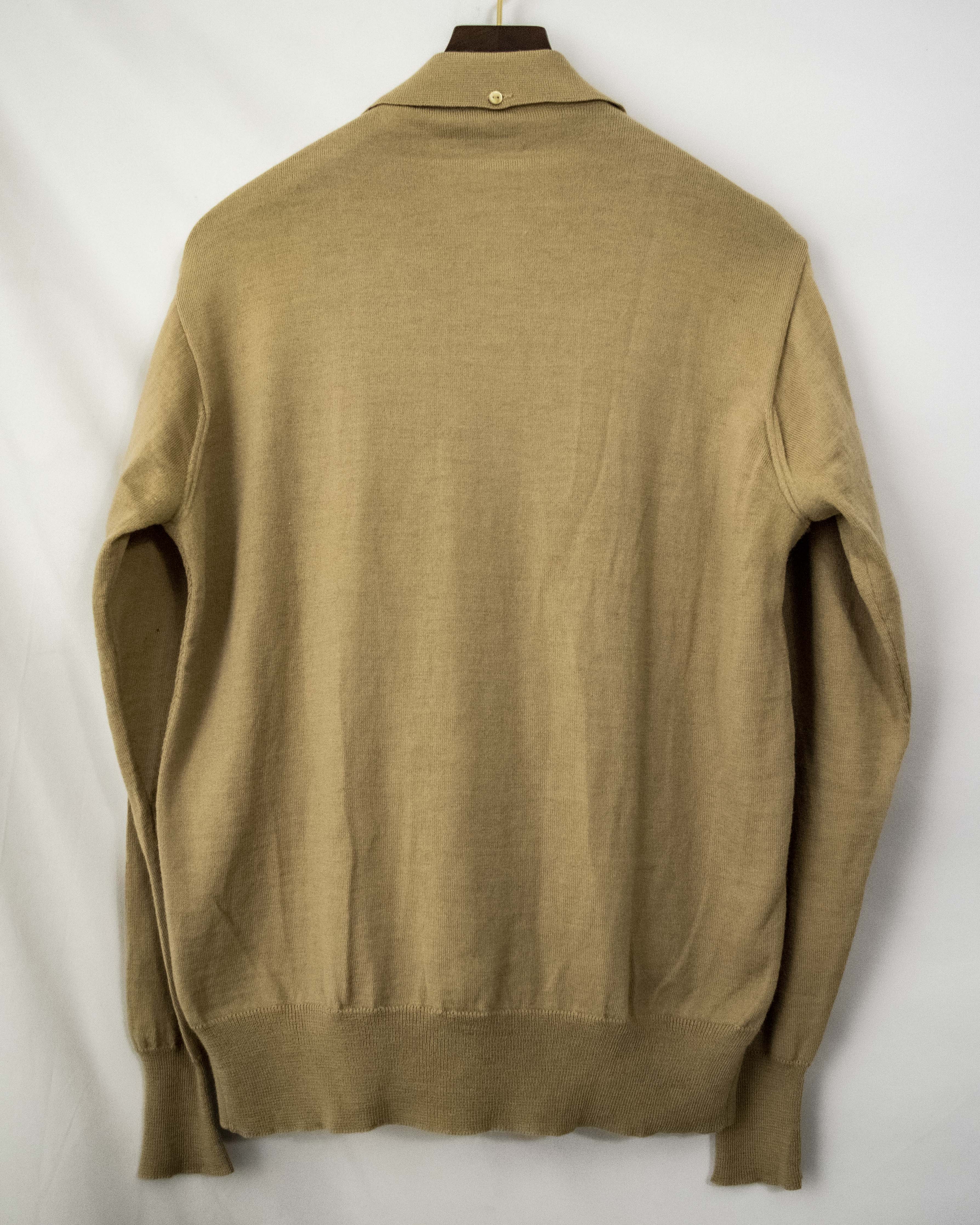 40-50s Vintage Italy Diagonal Design Knit Shirt