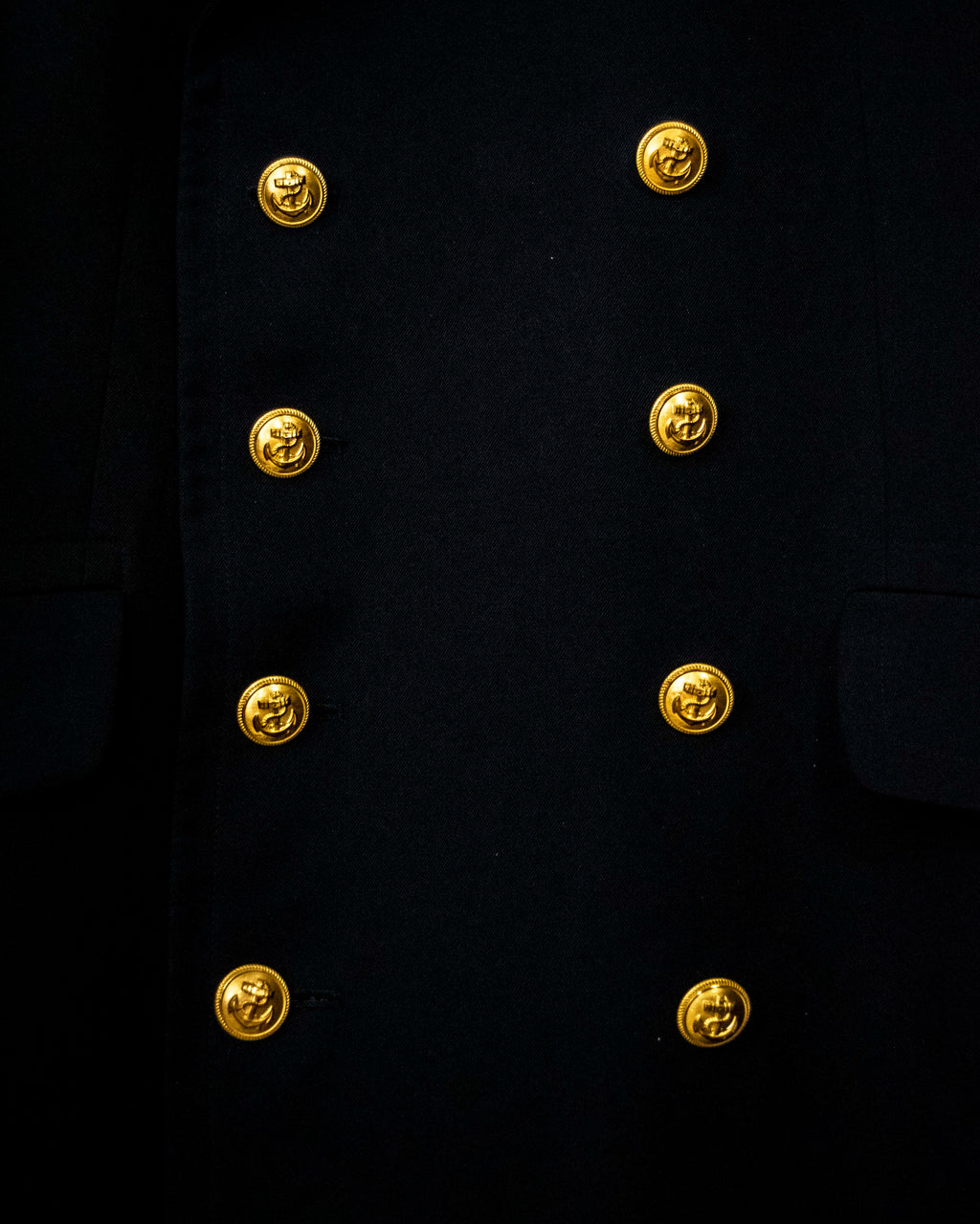 King Size Double Breasted Navy Coat