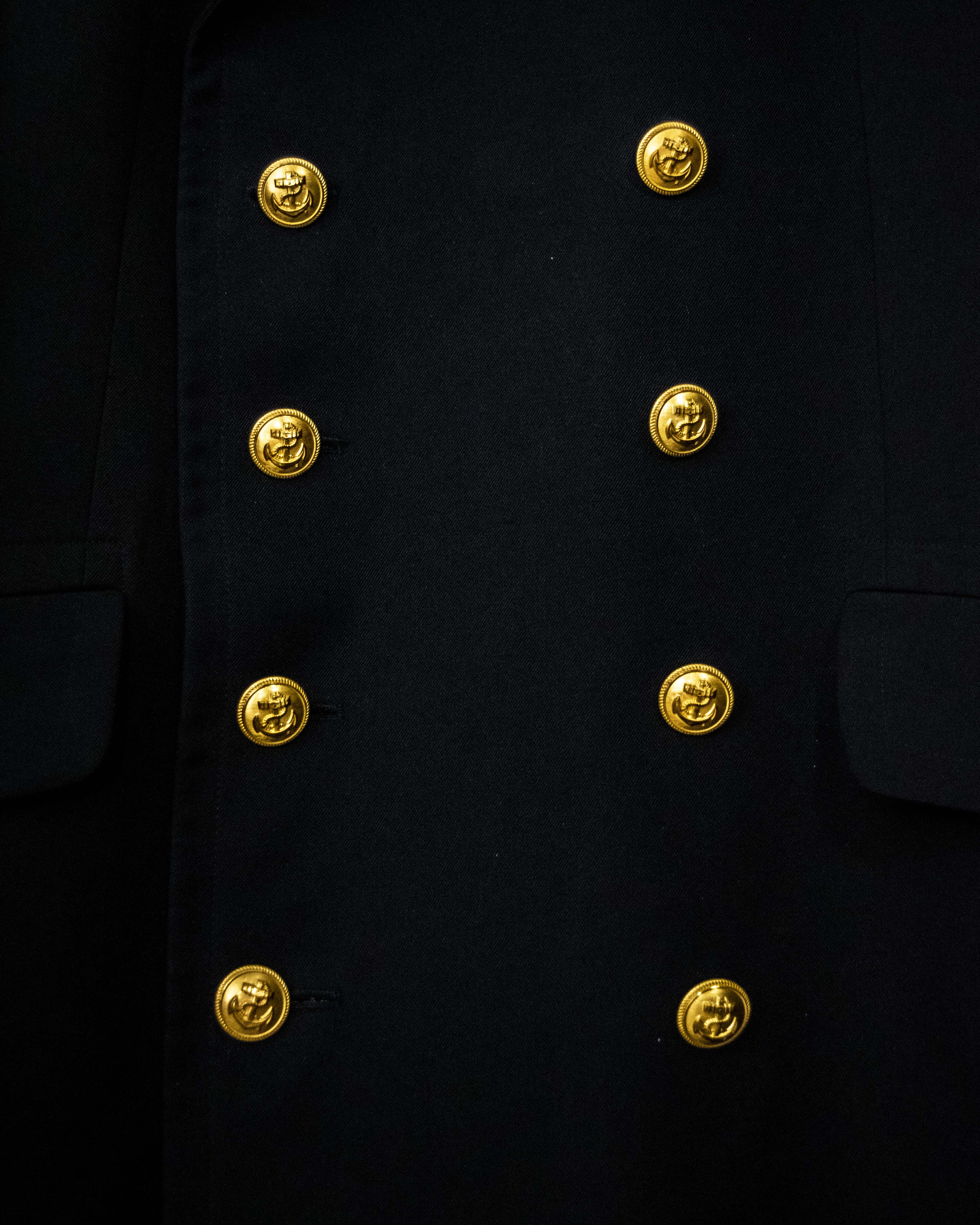 King Size Double Breasted Navy Coat