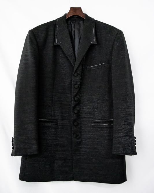 "70s" Glossy Elegant Tailored Jacket