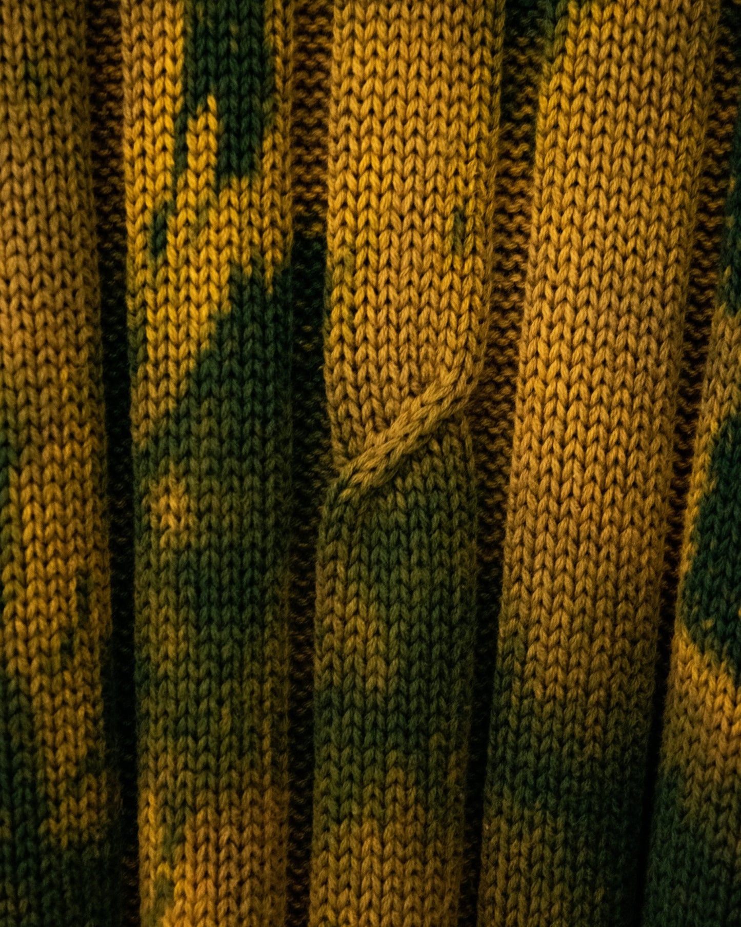Tie-dye 2-color oversized knit