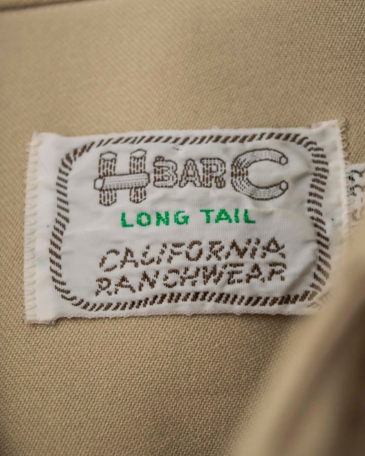 "H BAR C" Vintage Beige Western Shirt