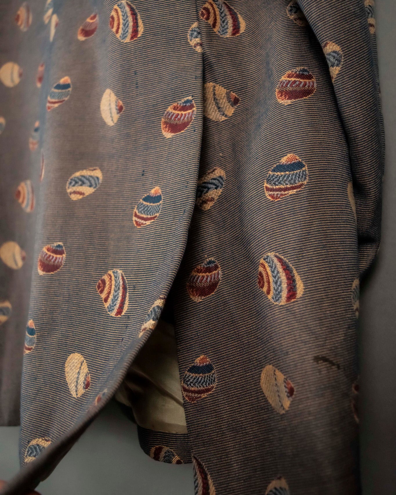 70s Design Pattern Double Breasted Jacket