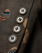 70s Design Pattern Double Breasted Jacket