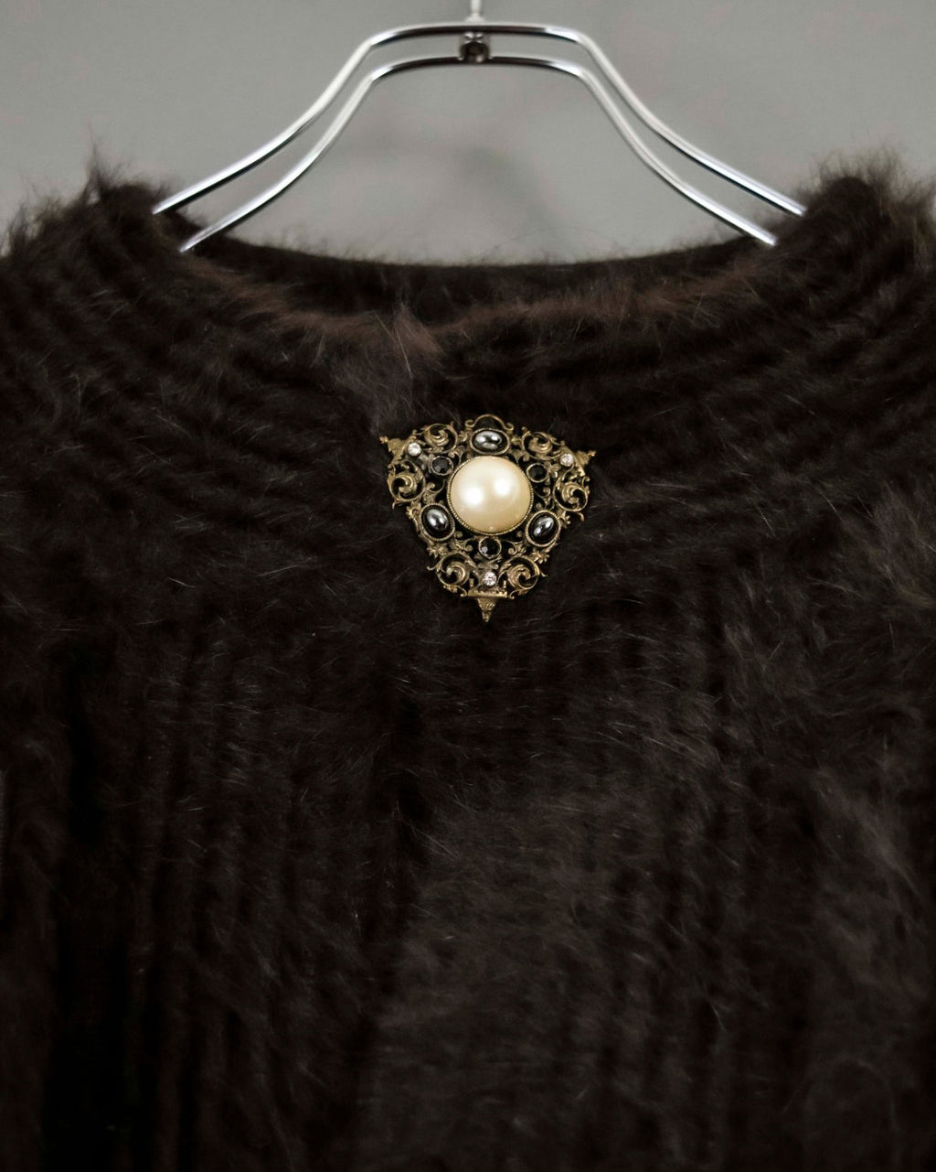 Beautiful Design Cutback Angora Cardigan