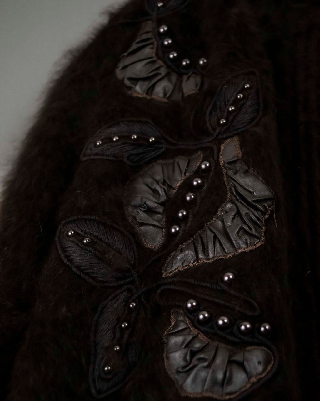 Beautiful Design Cutback Angora Cardigan