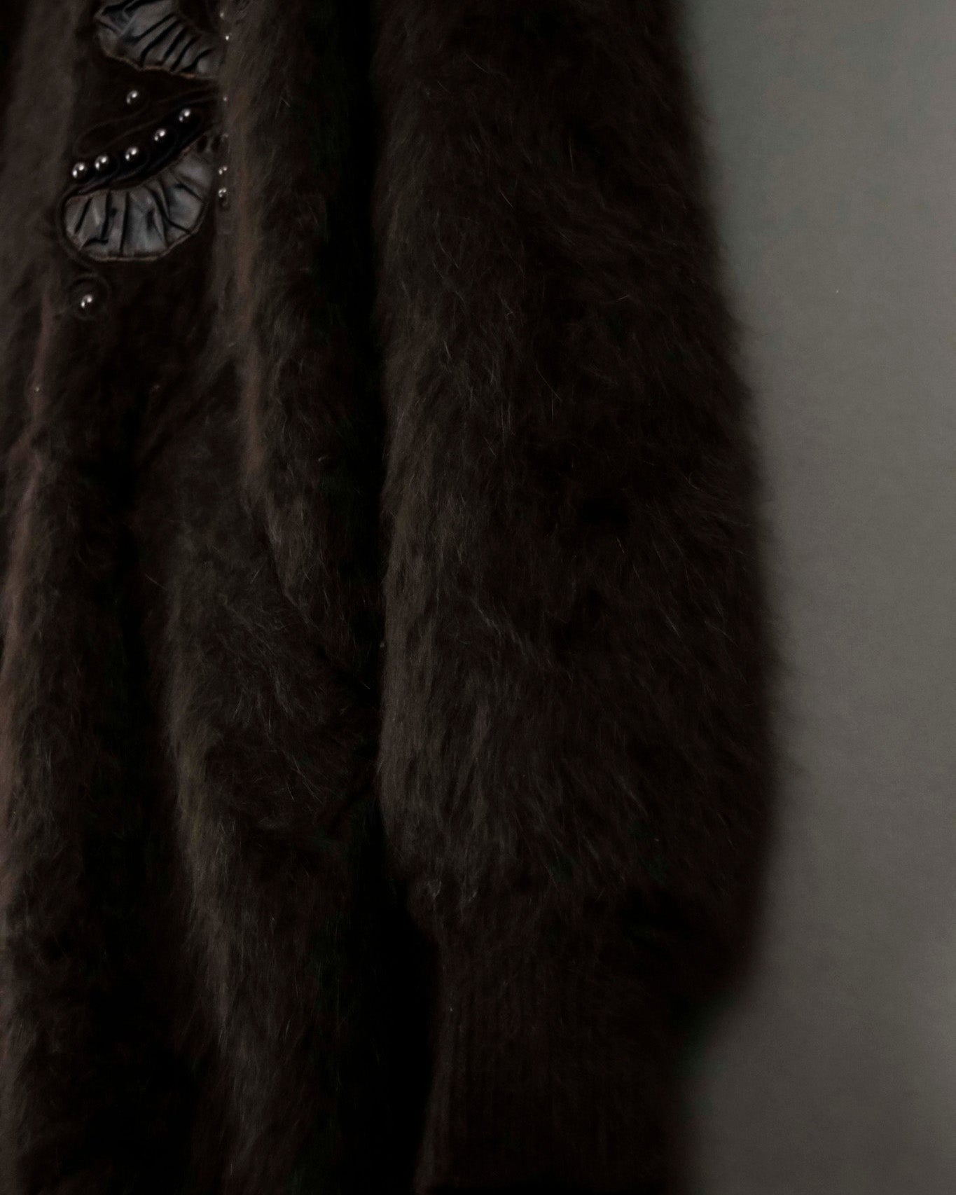 Beautiful Design Cutback Angora Cardigan