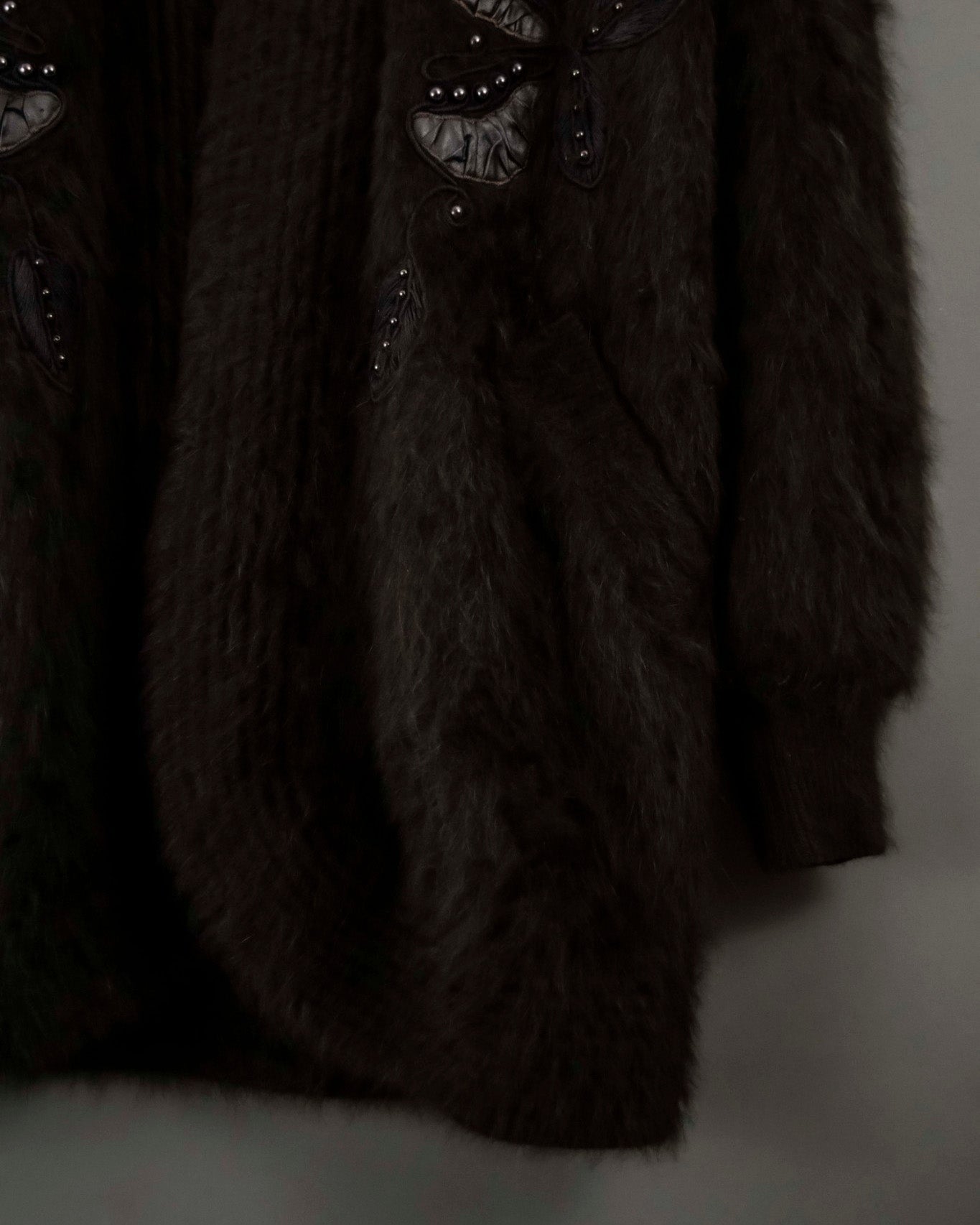 Beautiful Design Cutback Angora Cardigan