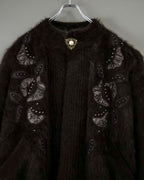 Beautiful Design Cutback Angora Cardigan