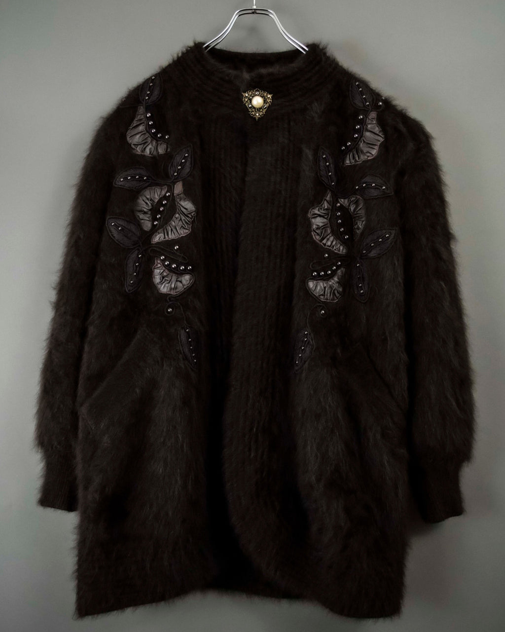 Beautiful Design Cutback Angora Cardigan