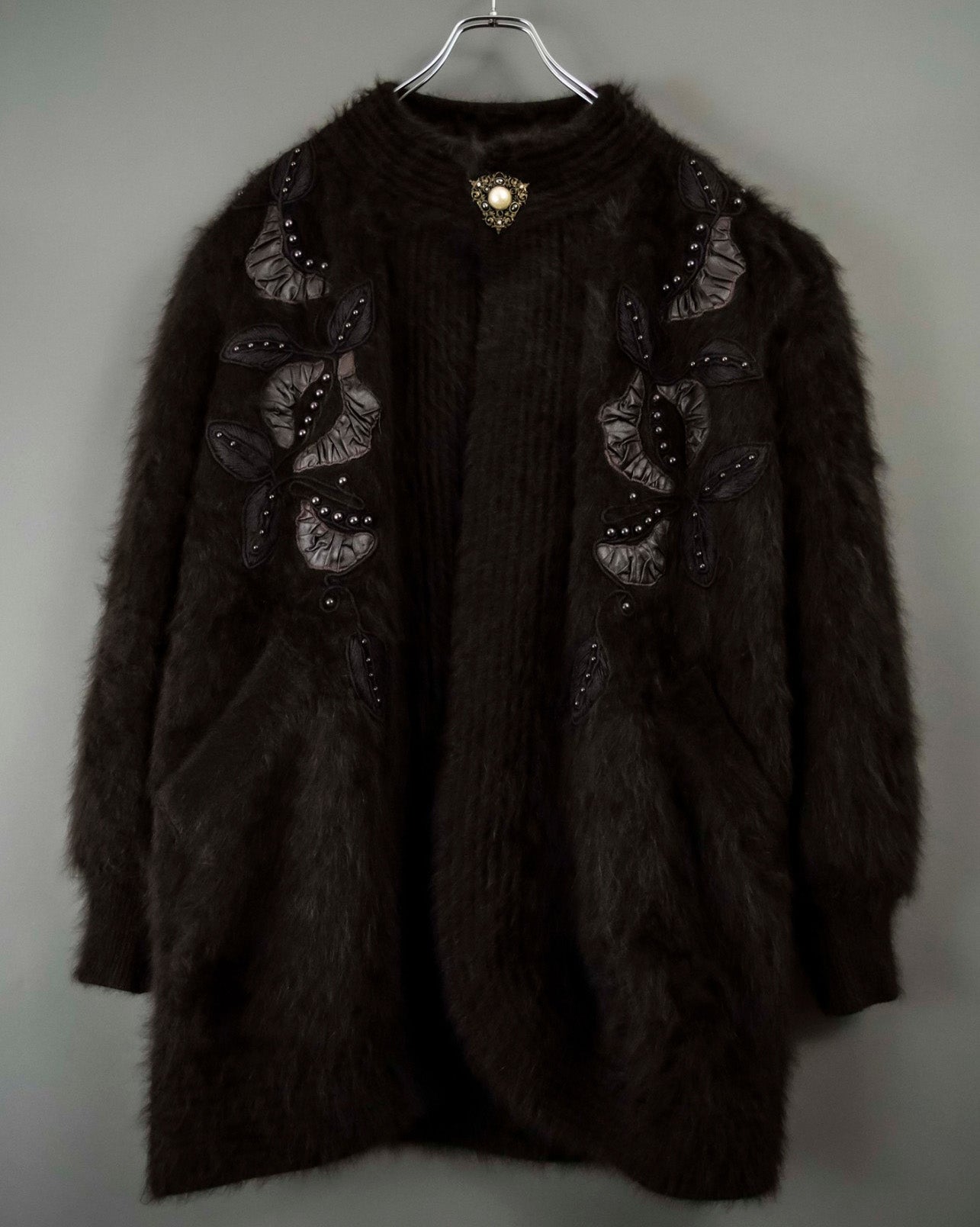 Beautiful Design Cutback Angora Cardigan