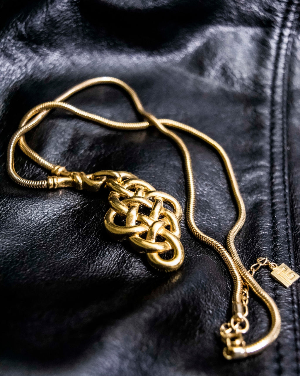 "BALMAIN" Gold Braided Necklace