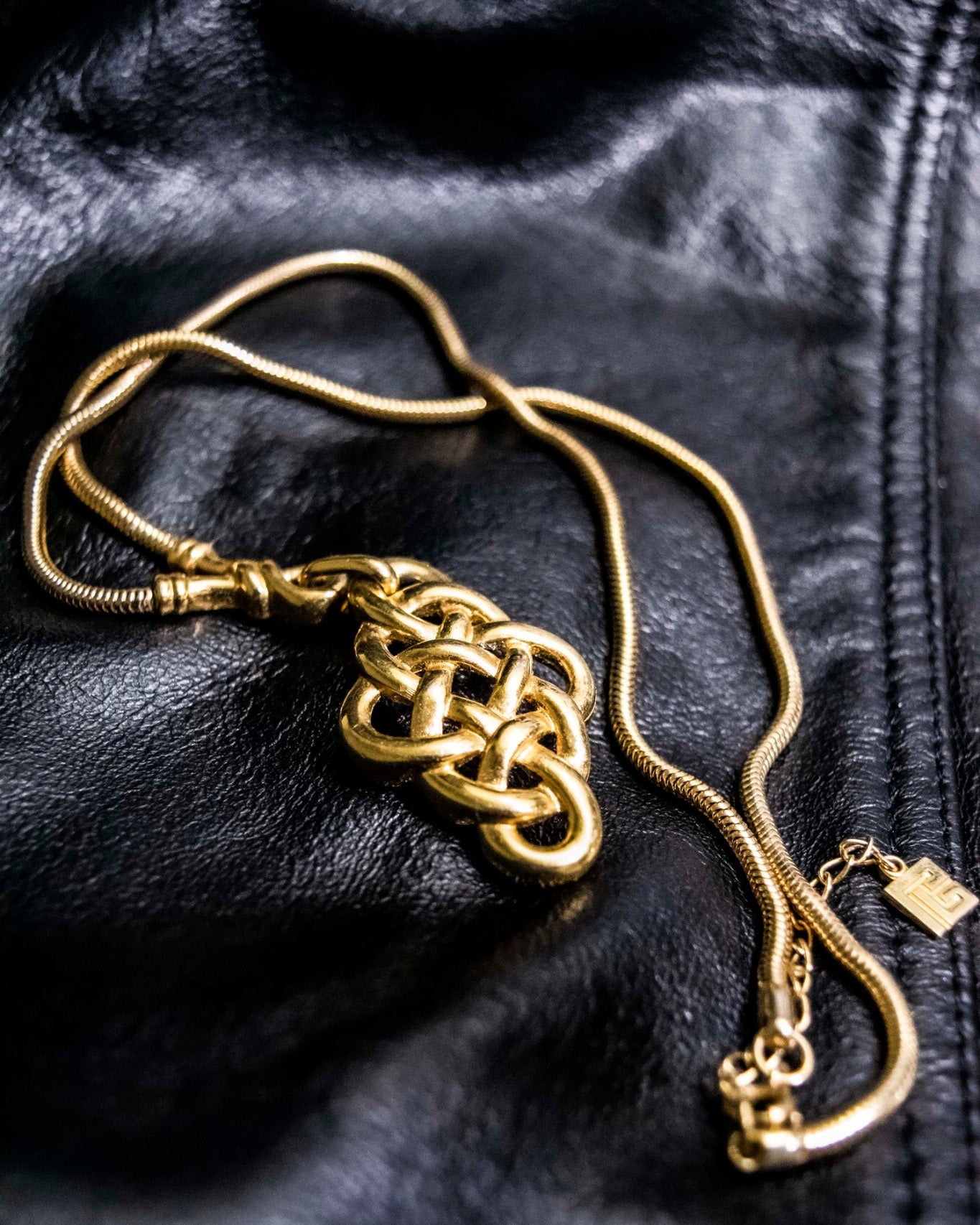 "BALMAIN" Gold Braided Necklace