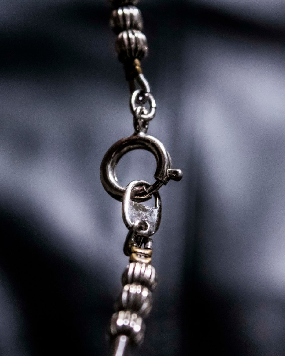 Iron and Wood Cherry Bean Necklace