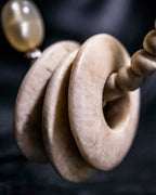 Iron and Wood Cherry Bean Necklace