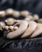 Iron and Wood Cherry Bean Necklace