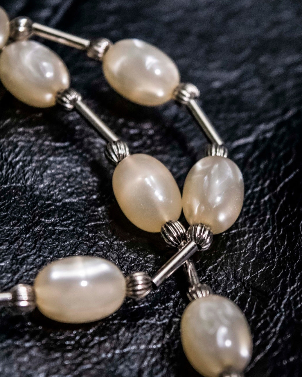 Iron and Wood Cherry Bean Necklace