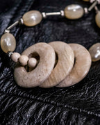 Iron and Wood Cherry Bean Necklace