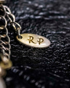 Gold Chain Undulating Pearl Necklace