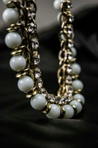 Ball and Diamond Art Necklace