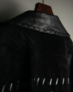Leather Braided Suede Jacket