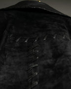 Leather Braided Suede Jacket