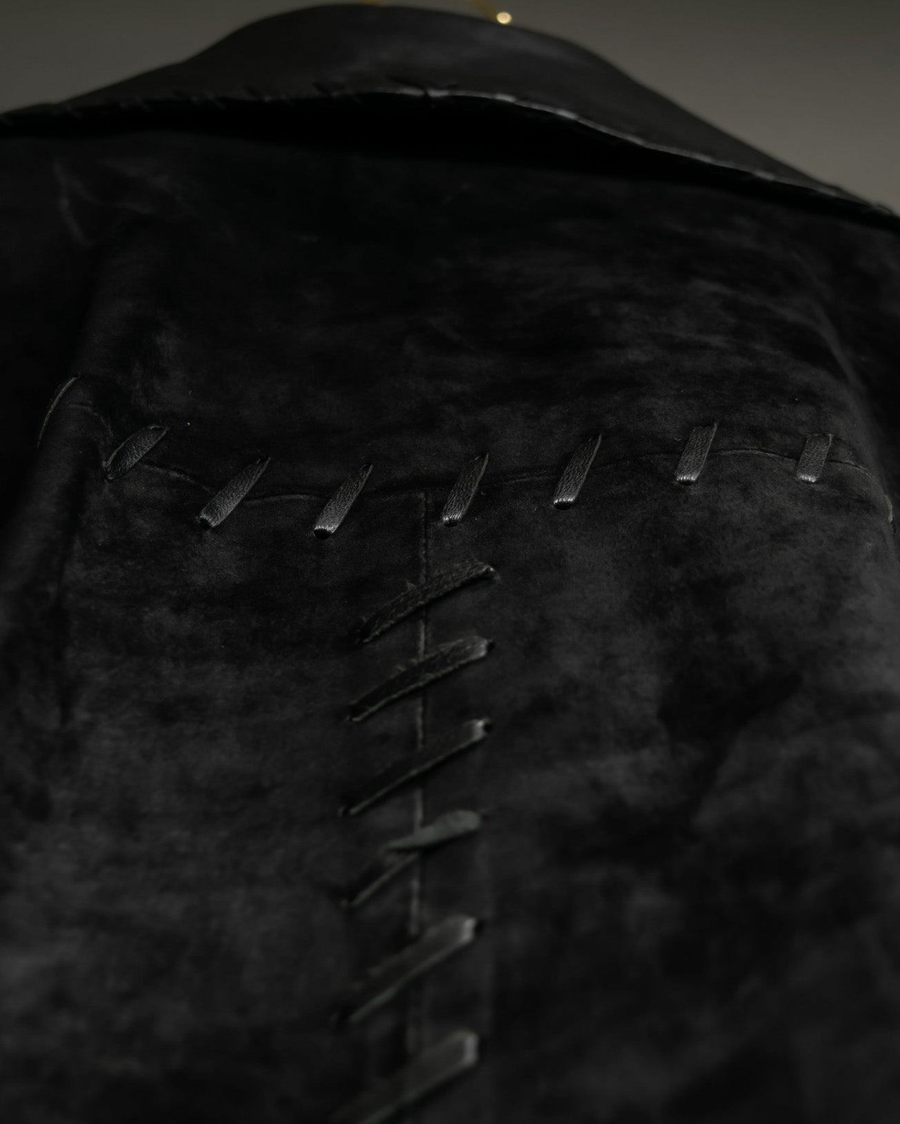 Leather Braided Suede Jacket