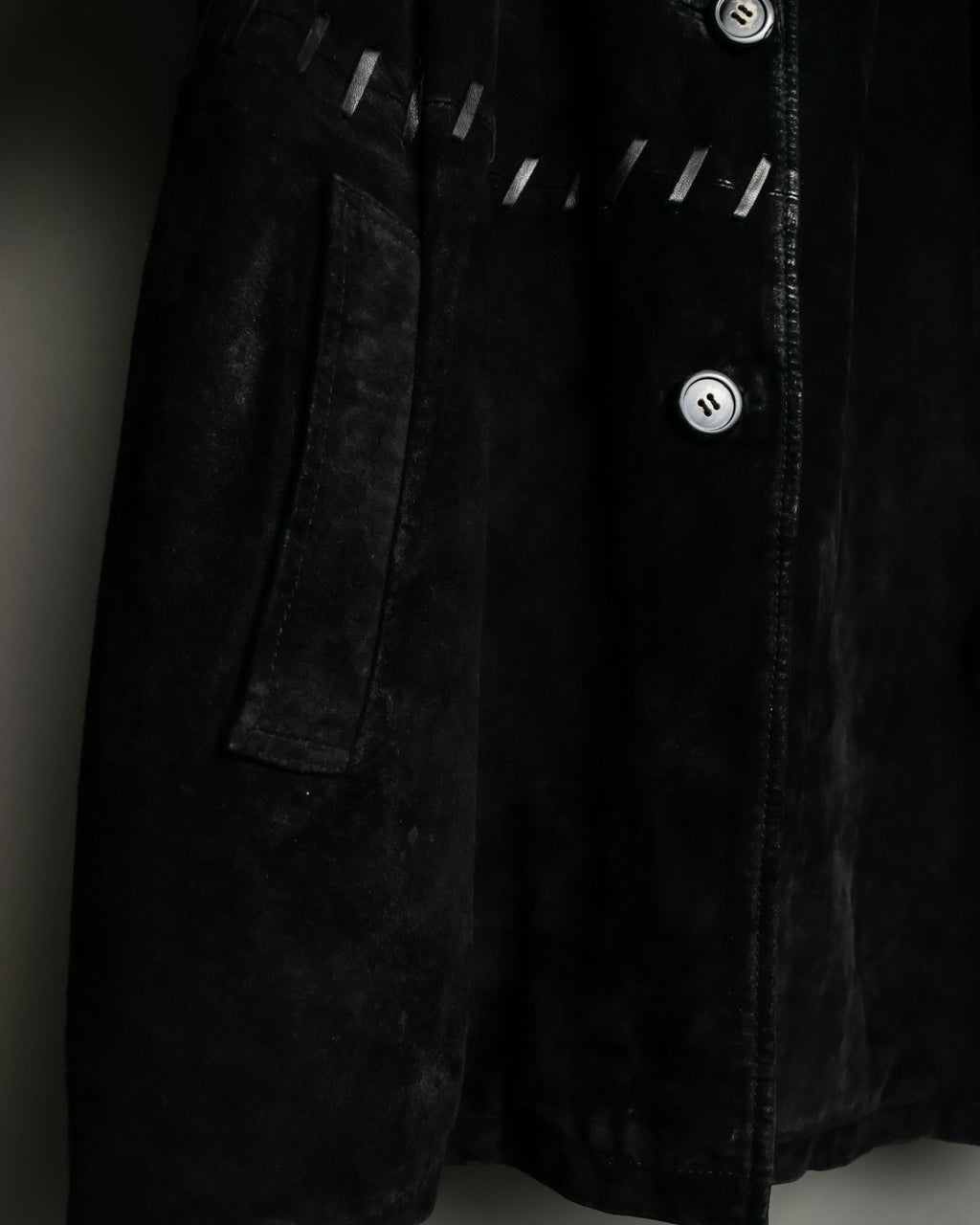 Leather Braided Suede Jacket