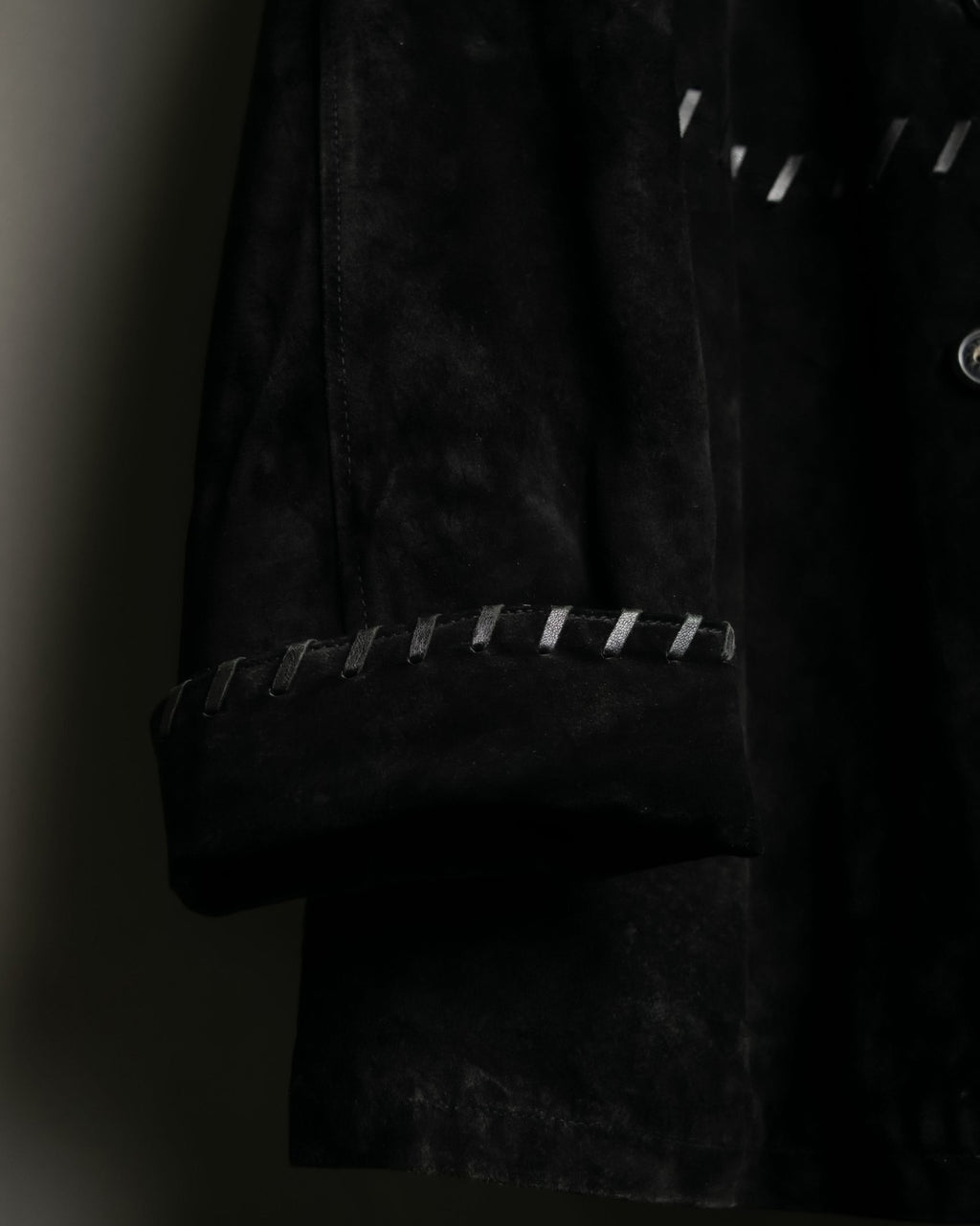 Leather Braided Suede Jacket